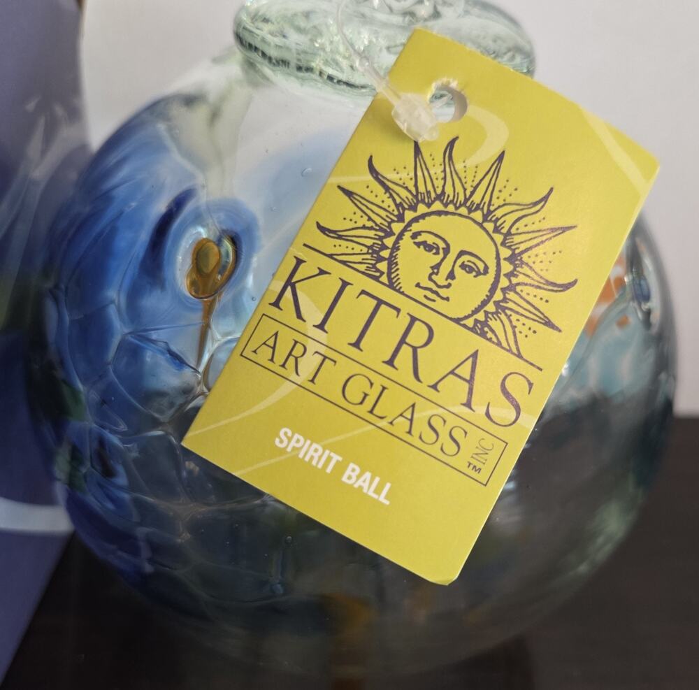 New Kitras Art Glass Ball Multi Color Sun Catcher Spirit Ball Ornament